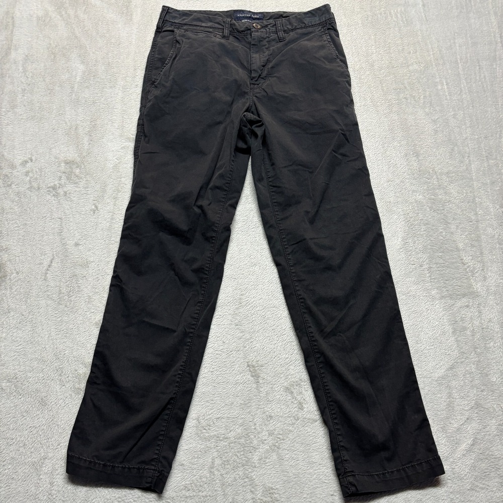 American Eagle Mens 29x29 Pants Original Straight Chino Stretch Cotton Black‎